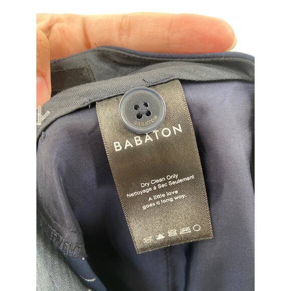 Babaton Sadiki Wide Leg High Waisted Blue Striped Pants Size 0 - Picture 6 of 7